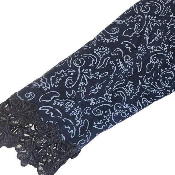 Fresh Produce Black White Print Button Front Cotton Beach Top Shirt Size 2X - Picture 3 of 7